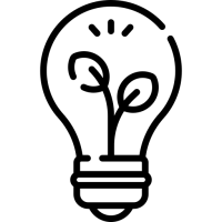 picto ampoule et plante